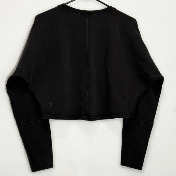 Lululemon Perfectly Oversized Cropped Crew, Black size 2 - Picture 4 of 5